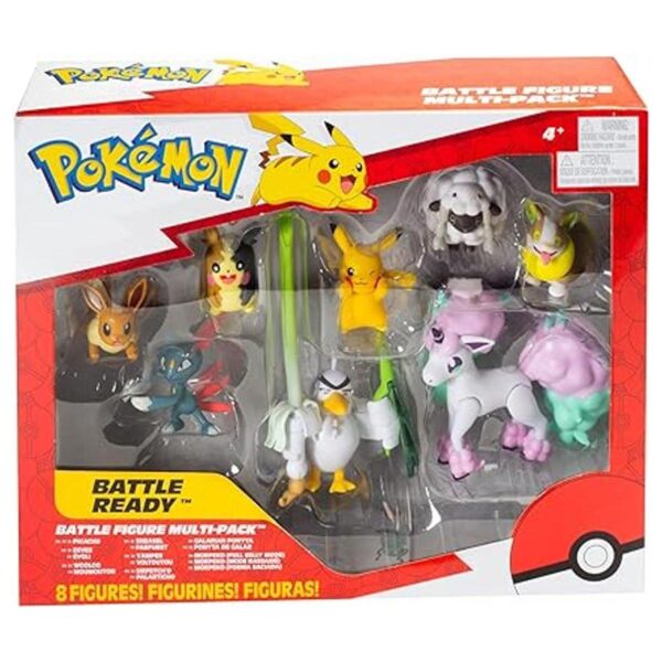 Juego de juguetes de figuras de batalla Pokémon 8 piezas_3