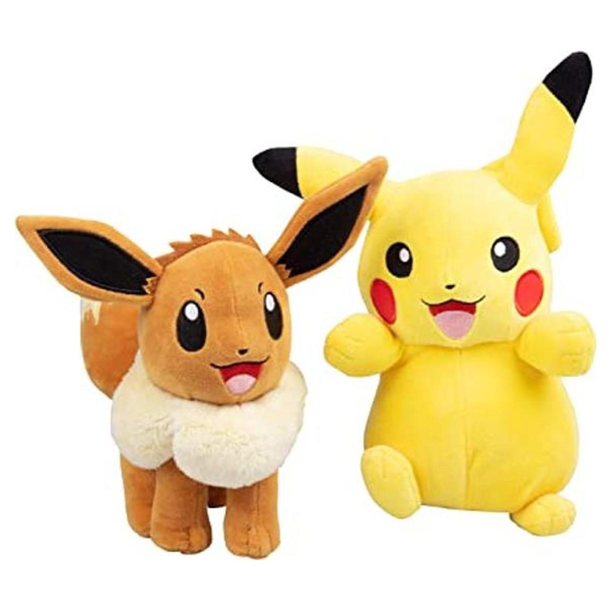Pokémon Eevee and Pikachu Juguetes de peluche de 8