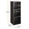 Whitmor Organizador de cubos de 3 secciones espresso