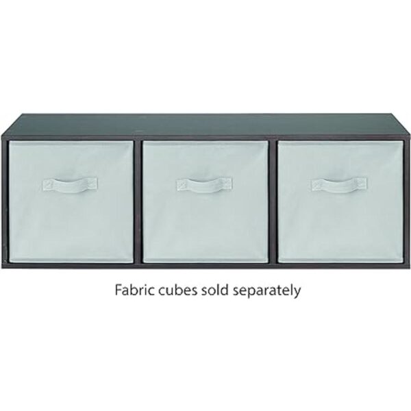 Whitmor Organizador de cubos de 3 secciones espresso