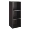 Whitmor Organizador de cubos de 3 secciones espresso