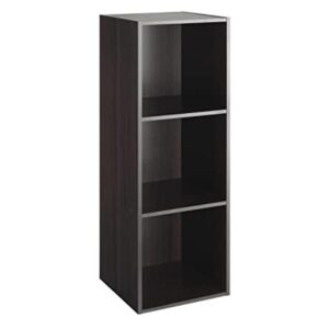 Whitmor Organizador de cubos de 3 secciones espresso