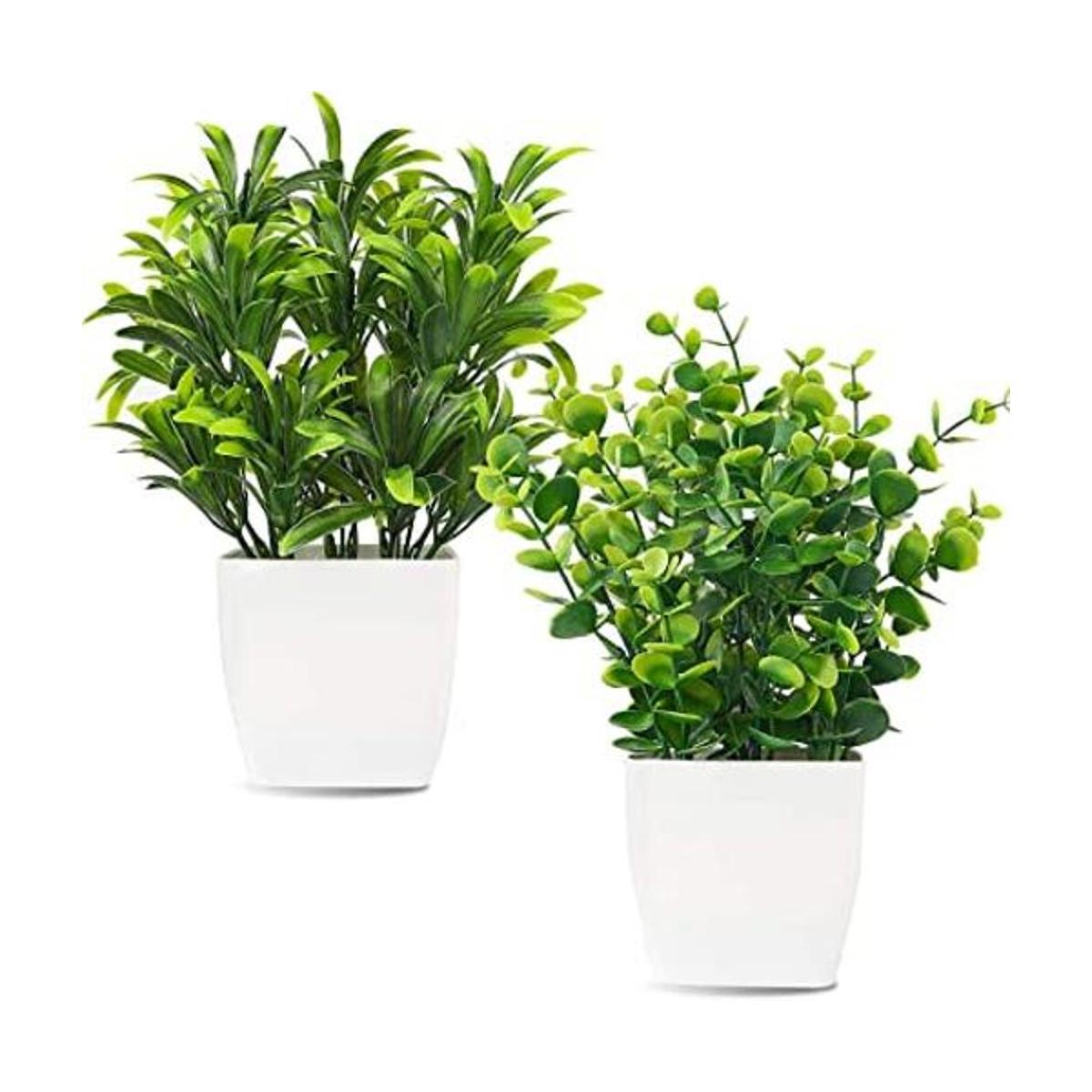 Whonline 2 piezas pequeñas plantas falsas plantas