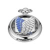 Mens Quartz Pocket Watch Green Eyes Round Case Shape