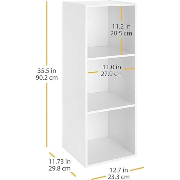 Whitmor Organizador de 3 cubos color blanco