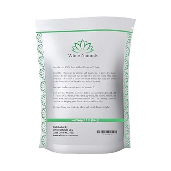 White Naturals Pellets de cera de abeja amarilla de 8_2