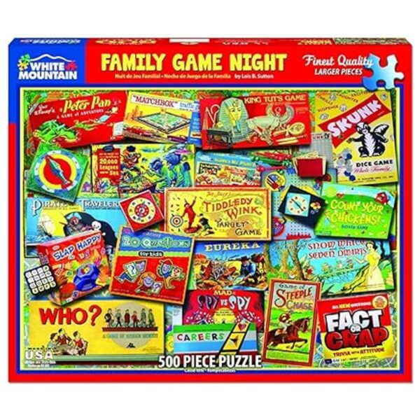 Puzzles white mountain Juego para la familia Night_2