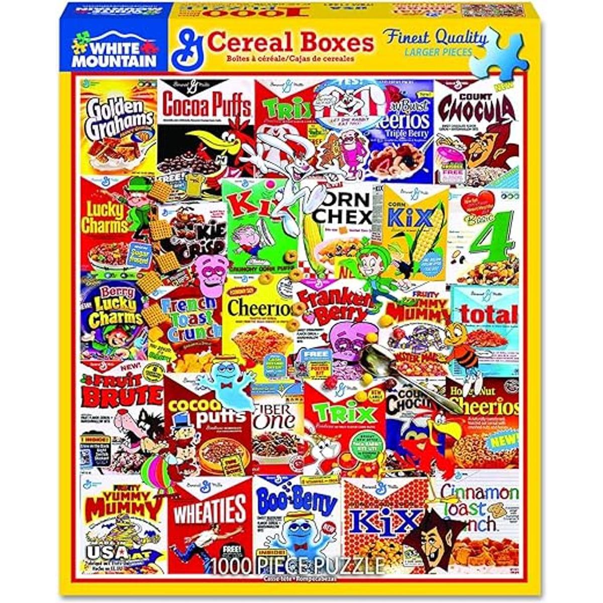 Rompecabezas White Mountain de cajas de cereales 1000