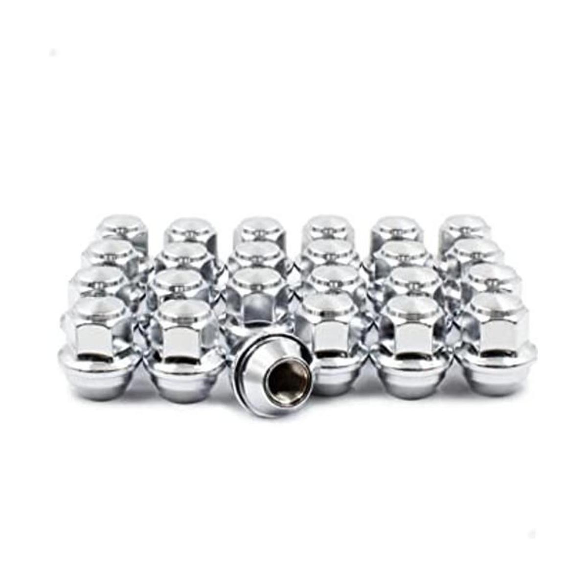 Wheel Accessories Parts Juego de 24 tuercas cromadas