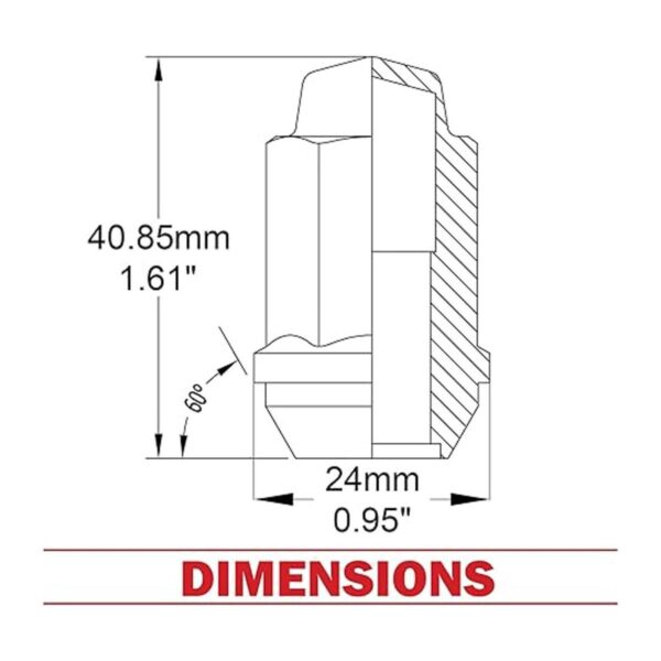Wheel Accessories Parts Juego de 20 tuercas 1220 de_2