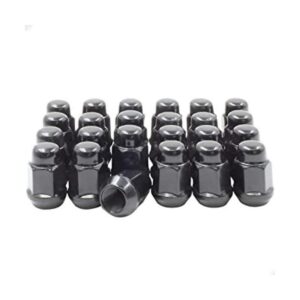 Wheel Accessories Parts Juego de 24 tuercas negras de 12 x_1