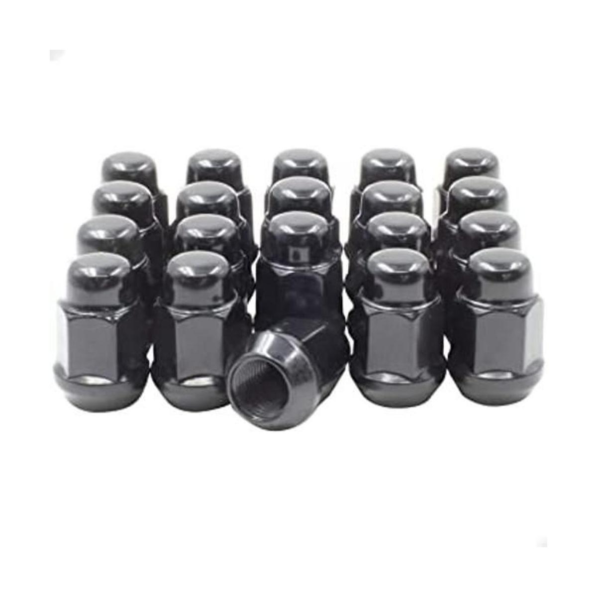 Wheel Accessories Parts Juego de 20 tuercas negras de 12 x
