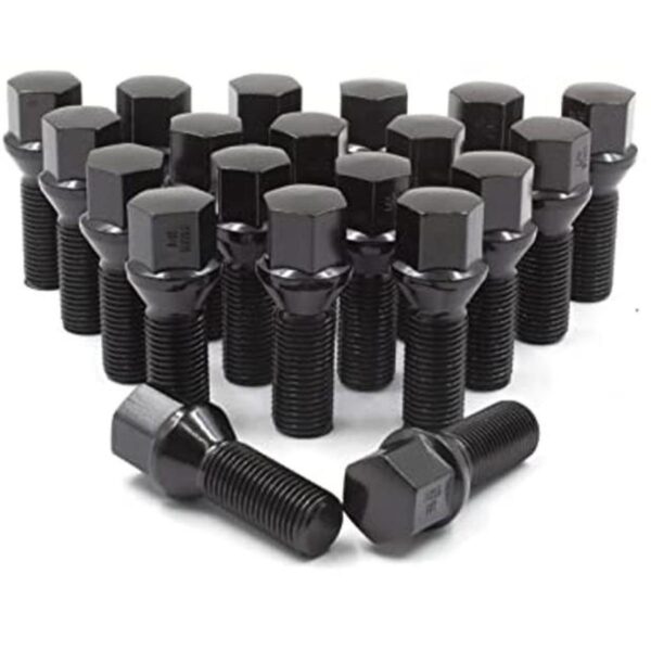 Wheel Accessories Parts 20 tornillos cónicos negros de 12_1