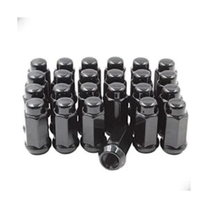 Wheel Accessories Parts Juego de 24 tuercas negras de 14 x_1