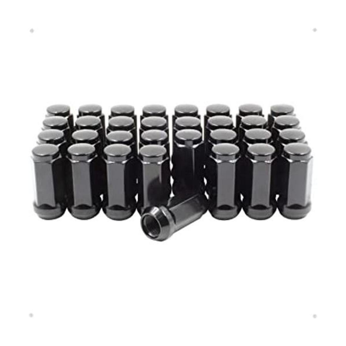 Juego completo de 32 tuercas negras de 14 x 2.0 con