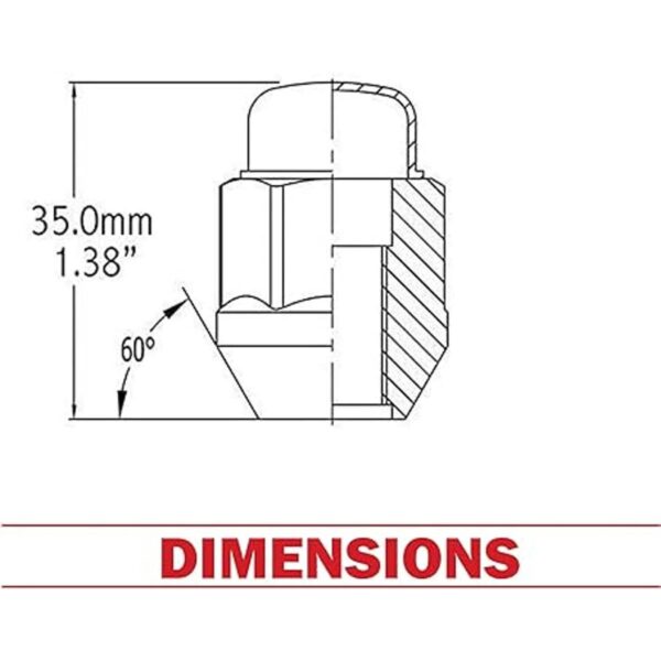 Wheel Accessories Parts Juego de 20 tuercas de lengeta de_2