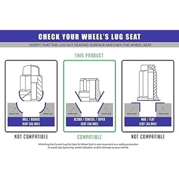 Wheel Accessories Parts Juego de 24 tuercas de tuerca de_3