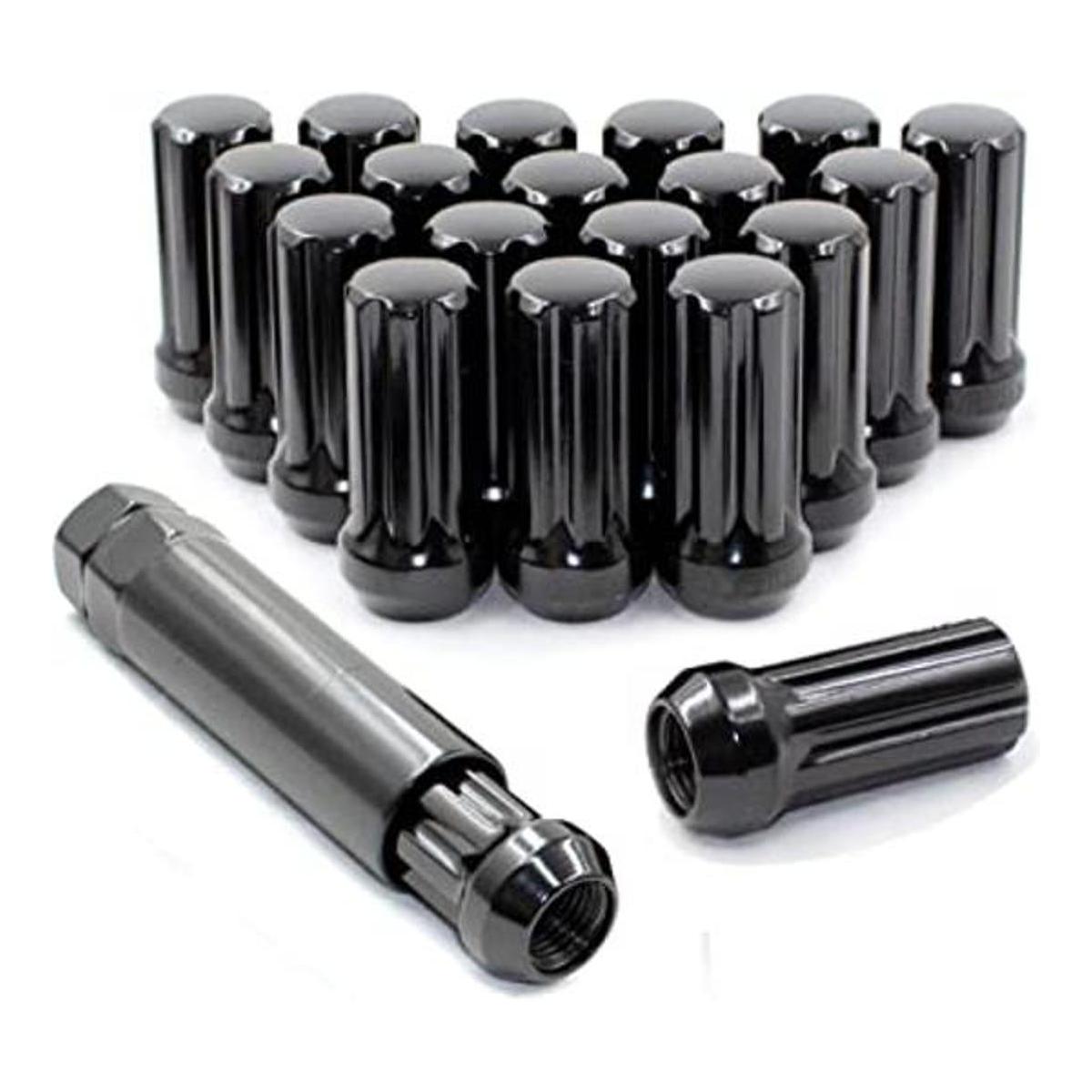 Wheel Accessories Parts Juego de 20 tuercas negras de 14 x