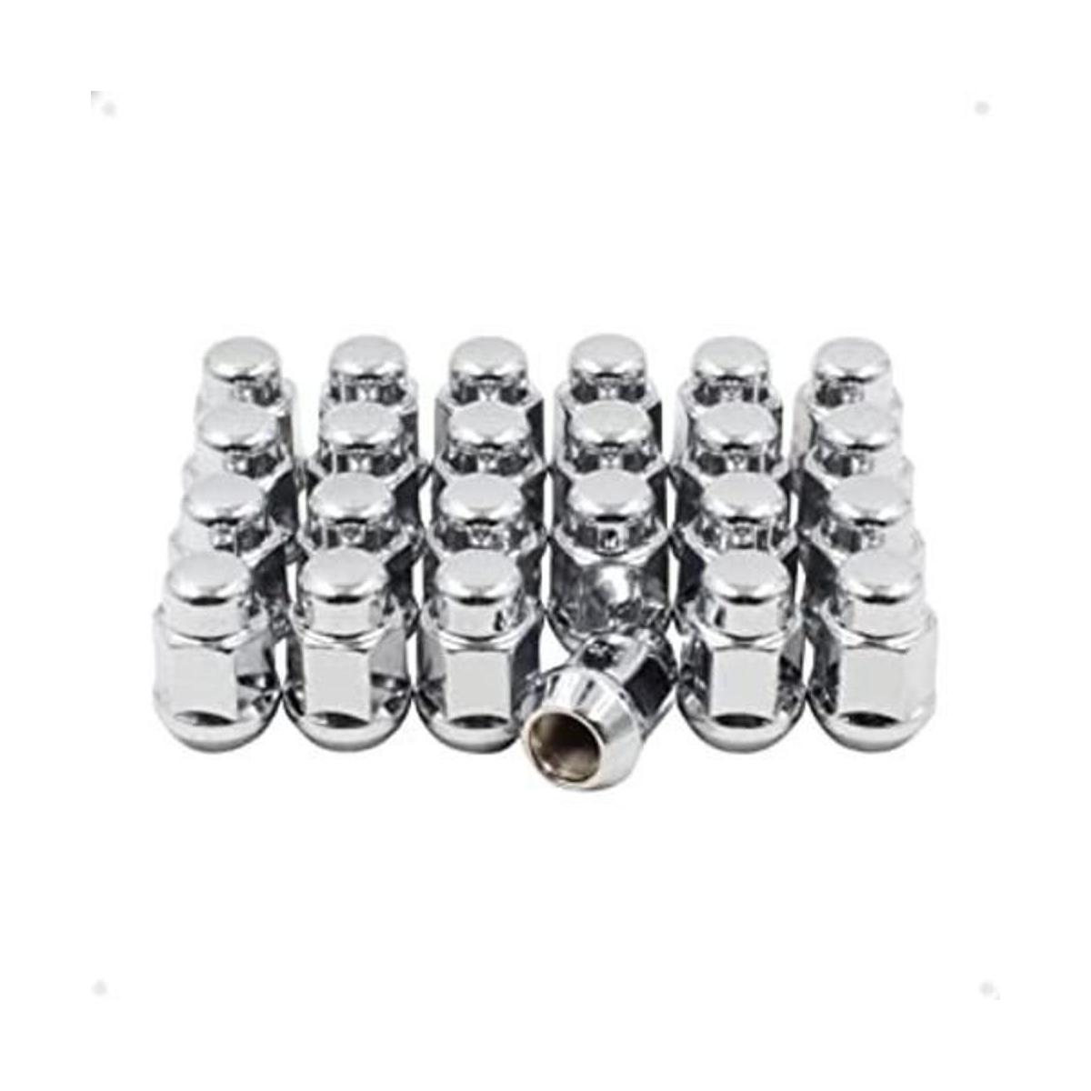 Wheel Accessories Parts Juego de 24 tuercas cromadas 12
