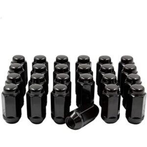 Wheel Accessories Parts Juego de 24 tuercas negras de 4 x_1