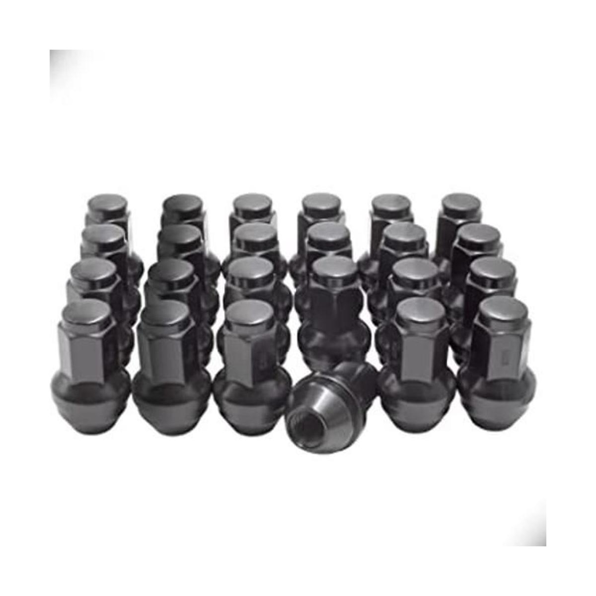 Wheel Accessories Parts Juego de 24 asientos negros de 14