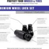Wheel Accessories Parts Juego de cerraduras de rueda con