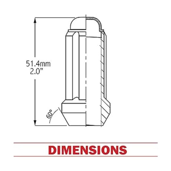 Wheel Accessories Parts Juego de 24 tuercas cromadas de 14_2