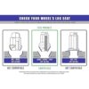 Wheel Accessories Parts Juego de 24 asientos negros de 14_3