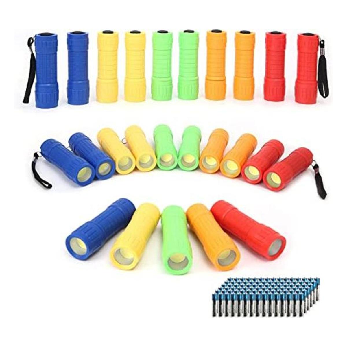 Paquete de 30 mini linternas 5 colores linterna LED COB