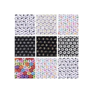700 cuentas de números acrílicos de colores mixtos 09