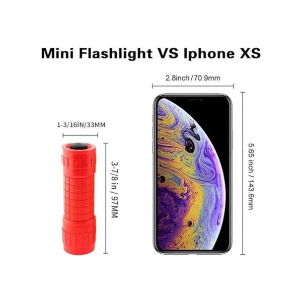 6Pack Small Mini Flashlight Set 5 Colors COB LED_2