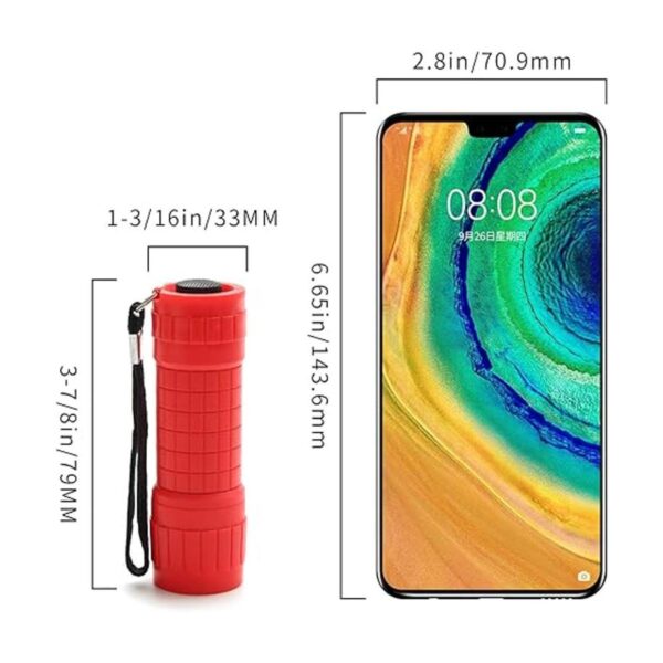 Paquete de 30 mini linternas pequeñas 5 colores linterna_3