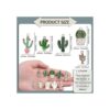 50 colgantes de cactus de esmalte de oro para hacer joyas