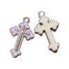 40 piezas mezcladas de plata antigua esmalte cruz encantos_4
