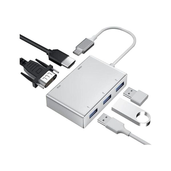 Adaptador USB C HDMI VGA USB 3.0 Weton 5 en 1 USB 3.1_1
