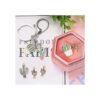 50 colgantes de cactus de esmalte de oro para hacer joyas