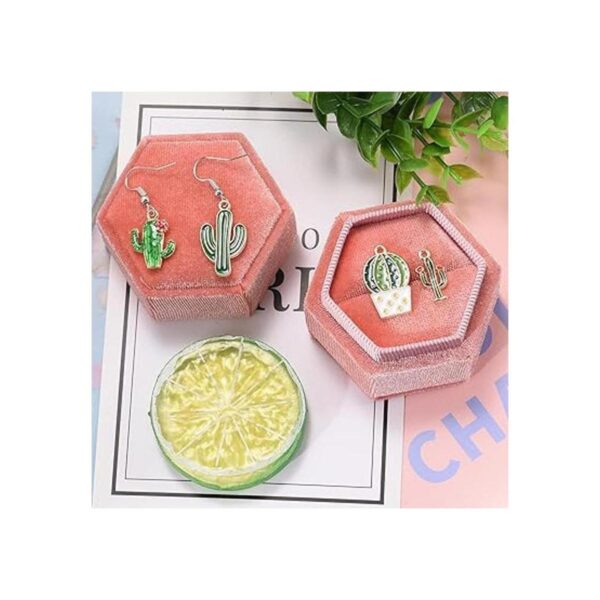 50 colgantes de cactus de esmalte de oro para hacer joyas