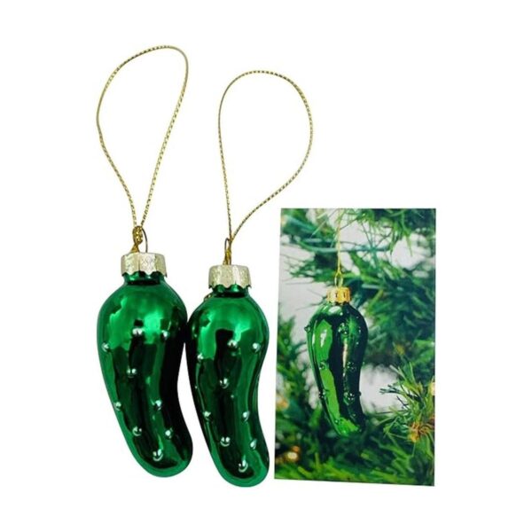 Set de decoración navideña con diseño de árbol de cristal_1