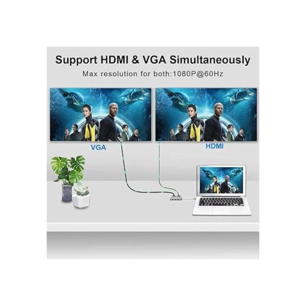 Adaptador USB C HDMI VGA USB 3.0 Weton 5 en 1 USB 3.1_4