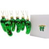 Paquete de 6 adornos de pepinillos navideños para
