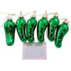 Paquete de 6 adornos de pepinillos navideños para