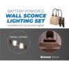 Westek Aplique de pared LED funciona con pilas paquete de_2