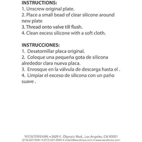 Westbrass R50062 NPSM Kit de moldura de válvula de gas_3