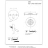 Westbrass R9262 Juego de molduras de tina con palanca de