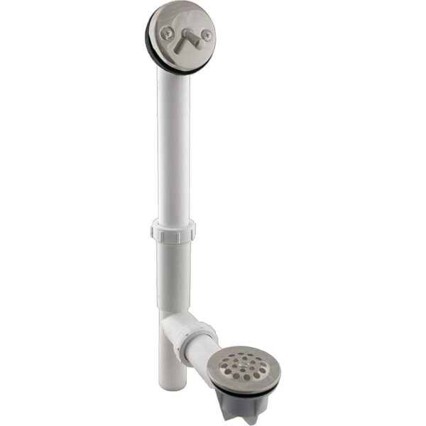 Westbrass Blanco Tubular Viaje Palanca Bathwaste de_1