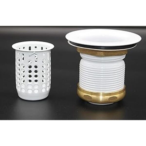 Westbrass D21850 Colador para fregadero color blanco_2