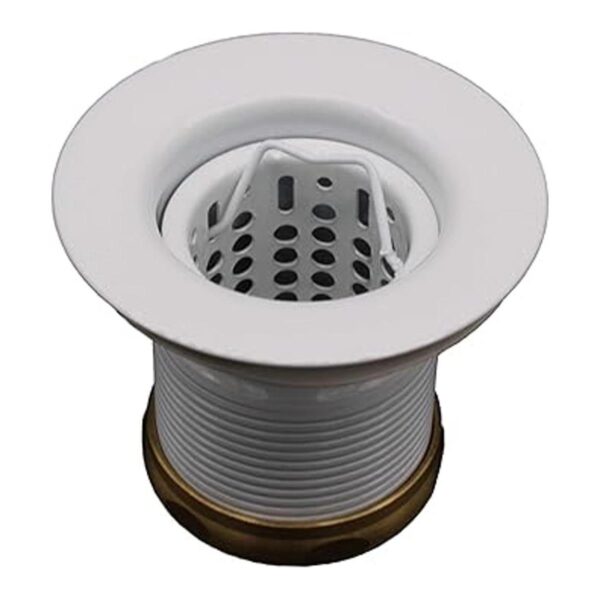 Westbrass D21850 Colador para fregadero color blanco_5