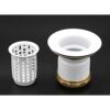 Westbrass D21850 Colador para fregadero color blanco_1