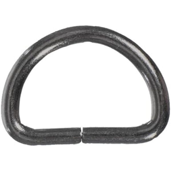 Paquete de 10 anillos en D de metal negro de 34 pulgadas_2