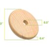 Cuentas de disco de madera natural sin terminar en 3_3